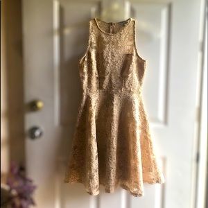 Spirit Of Grace Tan Lace Sleeveless Dress Size XS